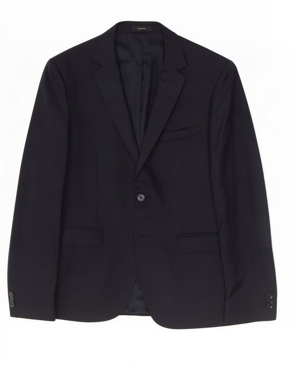 Massimo Dutti Chaqueta tipo blazer de 2 botones para hombre EU 52 Large Azul marino