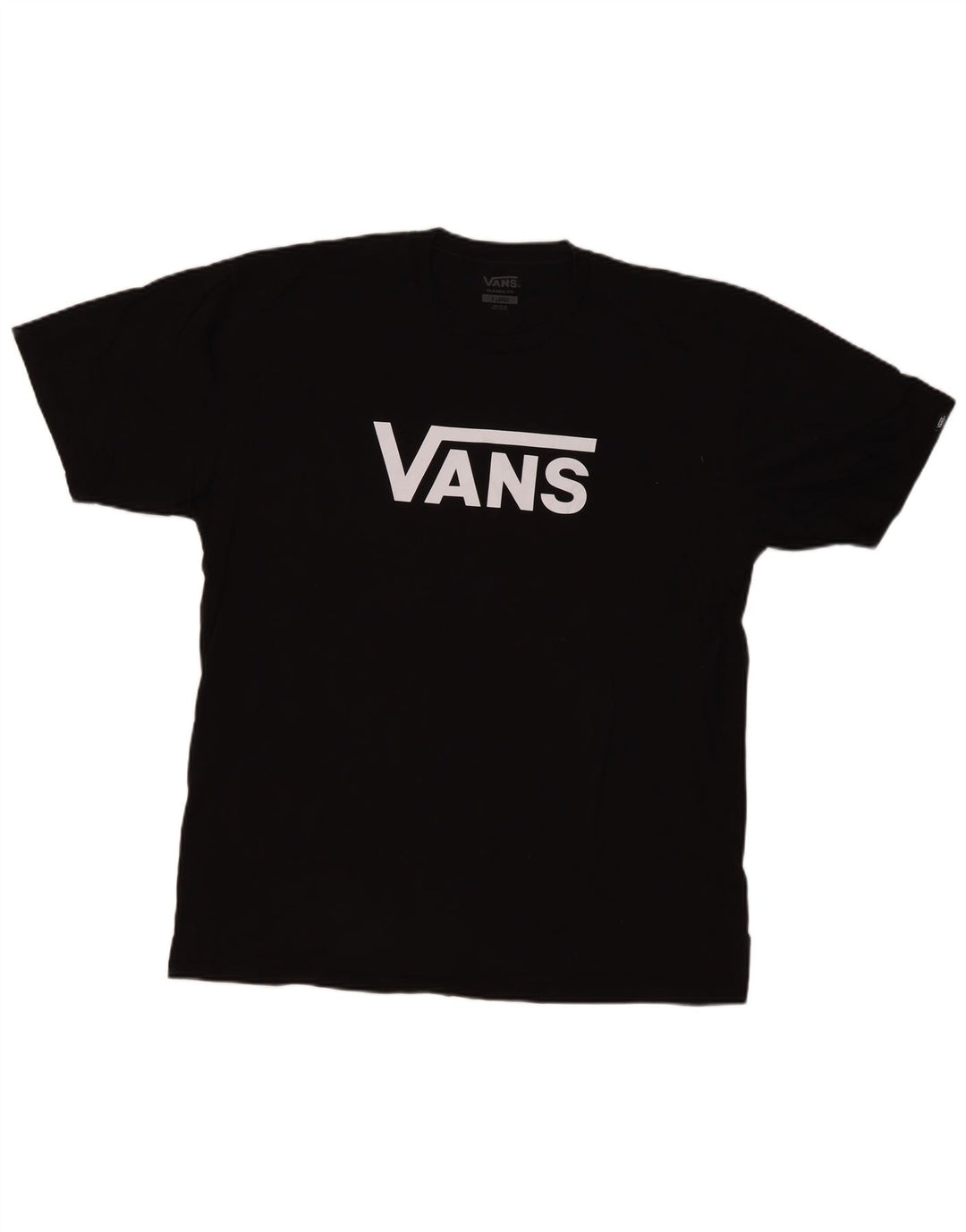 Vans Camiseta gráfica de corte clásico para hombre Top XL Algodón negro