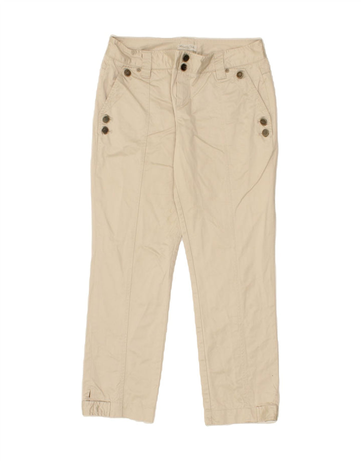 MASSIMO DUTTI Womens Straight Chino Trousers EU 40 Medium W30 L28 Beige Vintage Massimo Dutti and Second-Hand Massimo Dutti from Messina Hembry 