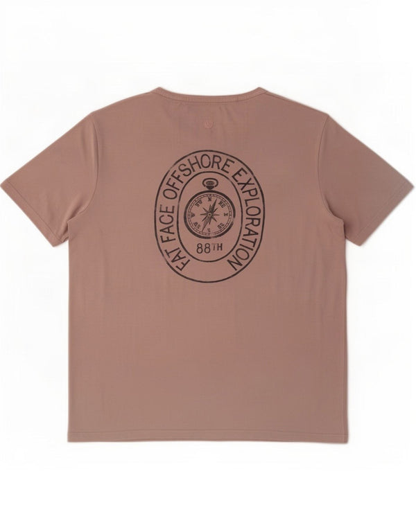 Fat Face Camiseta gráfica para hombre Top XL Algodón rosa