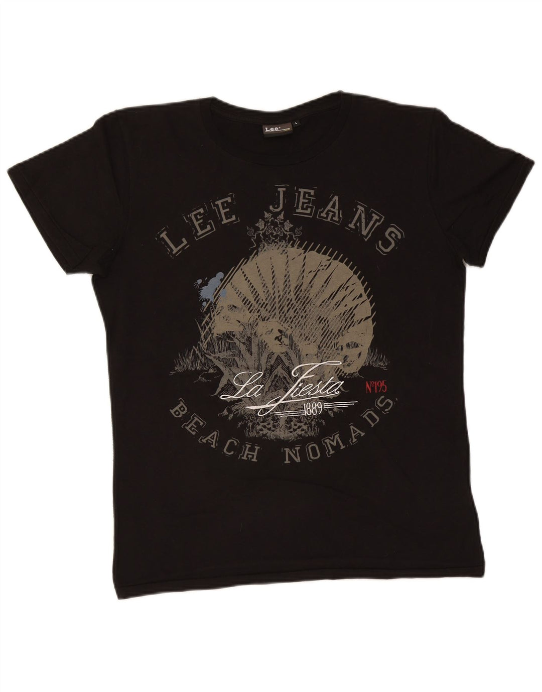 Lee - Camiseta gráfica para hombre, talla grande, algodón negro