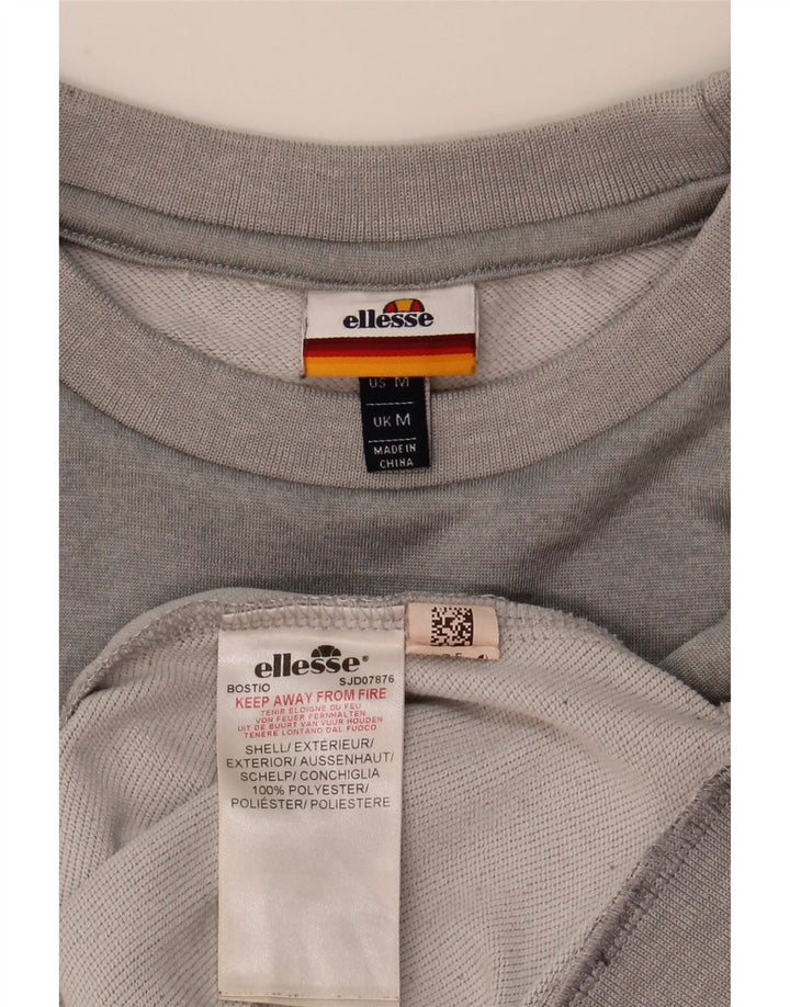 Ellesse Hombre Sudadera Gráfica Jersey De Poliéster Color Block Gris Medio