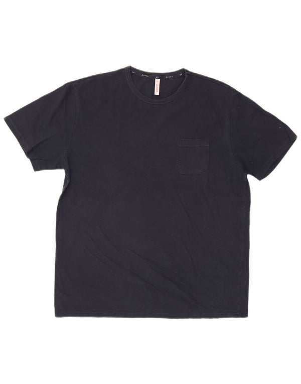 Sun68 Camiseta para hombre Top 2XL Azul marino Algodón