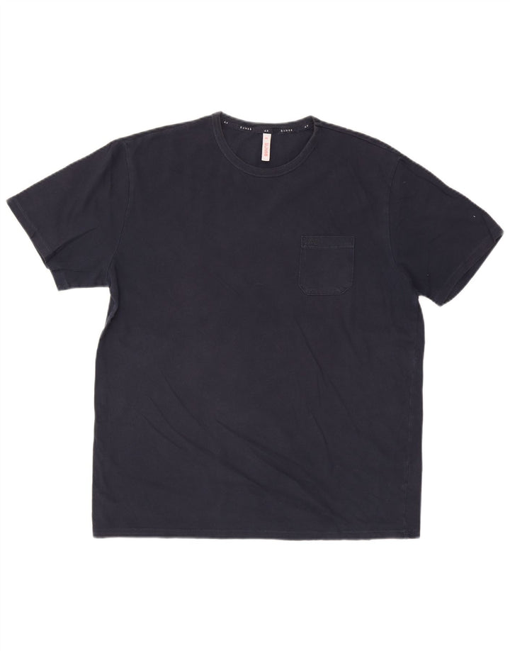 Sun68 Camiseta para hombre Top 2XL Azul marino Algodón