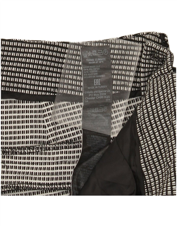 Marks & Spencer Pantalones chinos para mujer UK 12 Medium W32 L29 Black Check