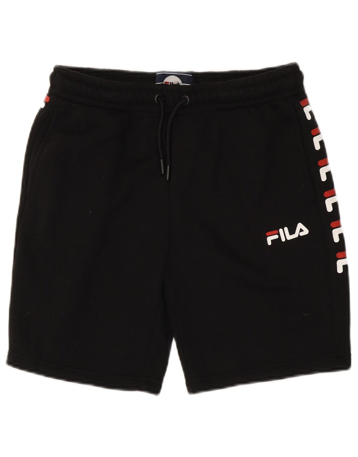Fila Shorts deportivos gráficos para niños 13-14 años Negro Poliéster