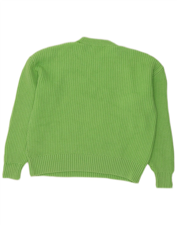 Marks & Spencer Suéter Corto con Cuello Redondo para Mujer UK 44 Verde Medio