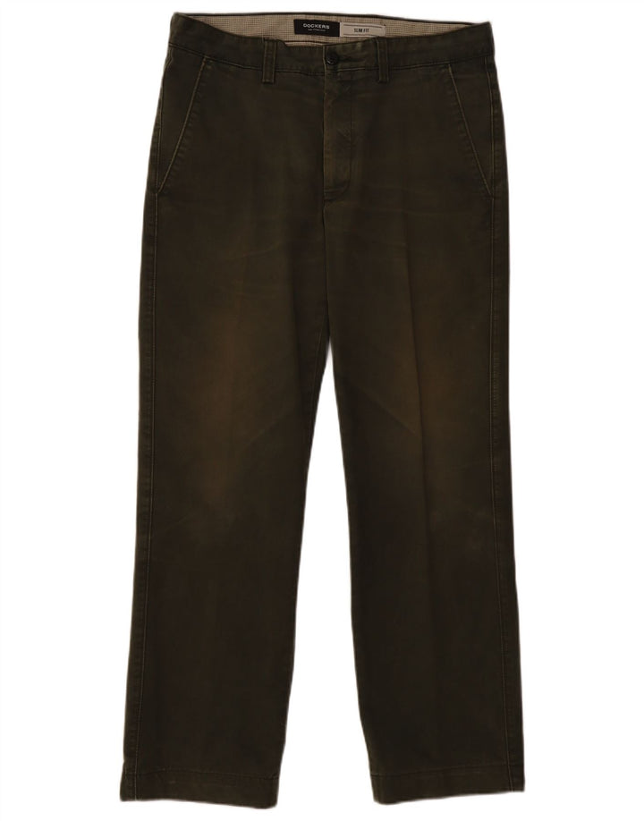 DOCKERS Pantalón chino recto para hombre W34 L30 Algodón caqui