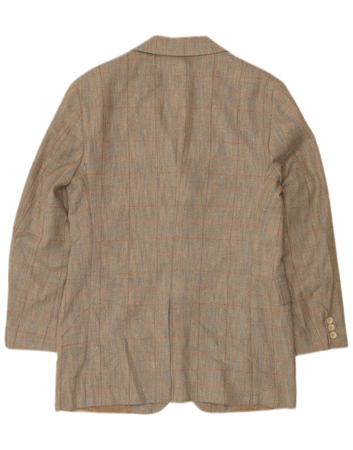 Oakmont Chaqueta tipo blazer de 2 botones para hombre Talla 39 Cuadros marrón mediano