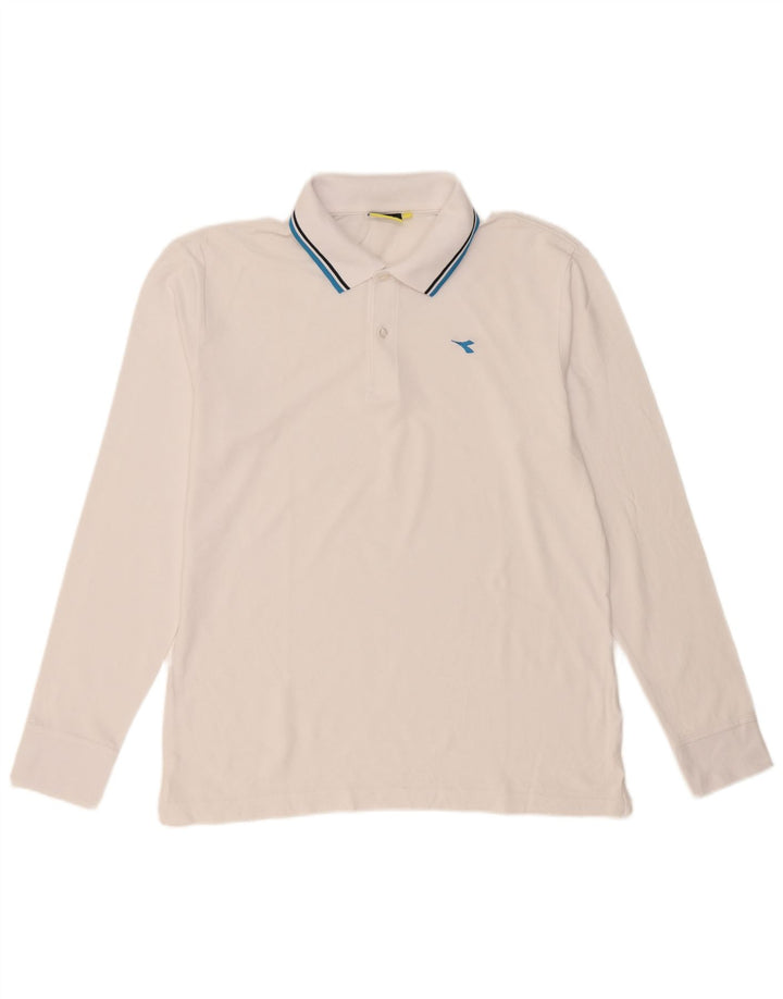 Diadora Polo Manga Larga Hombre XL Blanco