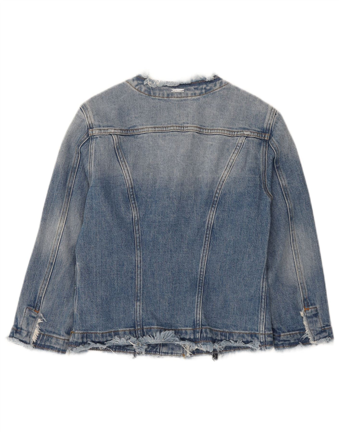 Liu Jo Chaqueta Vaquera Corta para Mujer UK 8 Small Algodón Azul