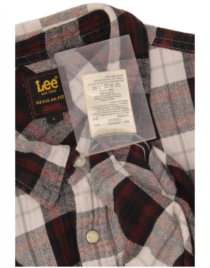 LEE Camisa De Franela Regular Fit De Algodón A Cuadros Multicolores Para Hombre