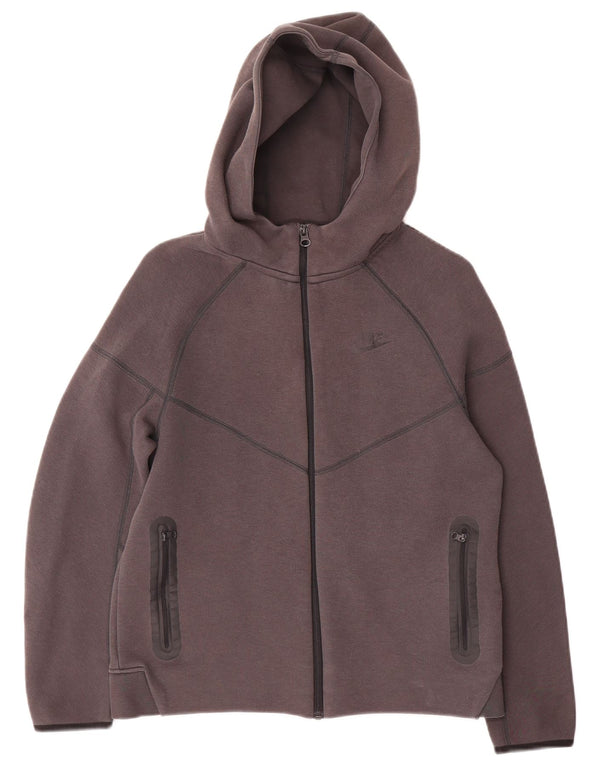 Nike Sudadera con capucha y cremallera para niños 13-14 años XL Gris Algodón