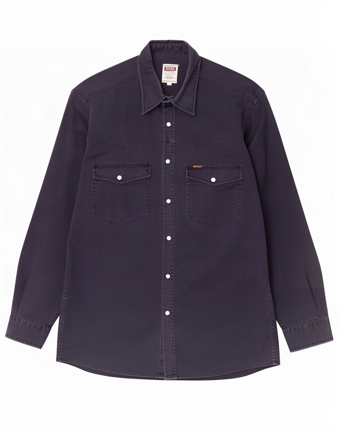 Camisa Rifle Hombre Grande Azul Marino Algodón