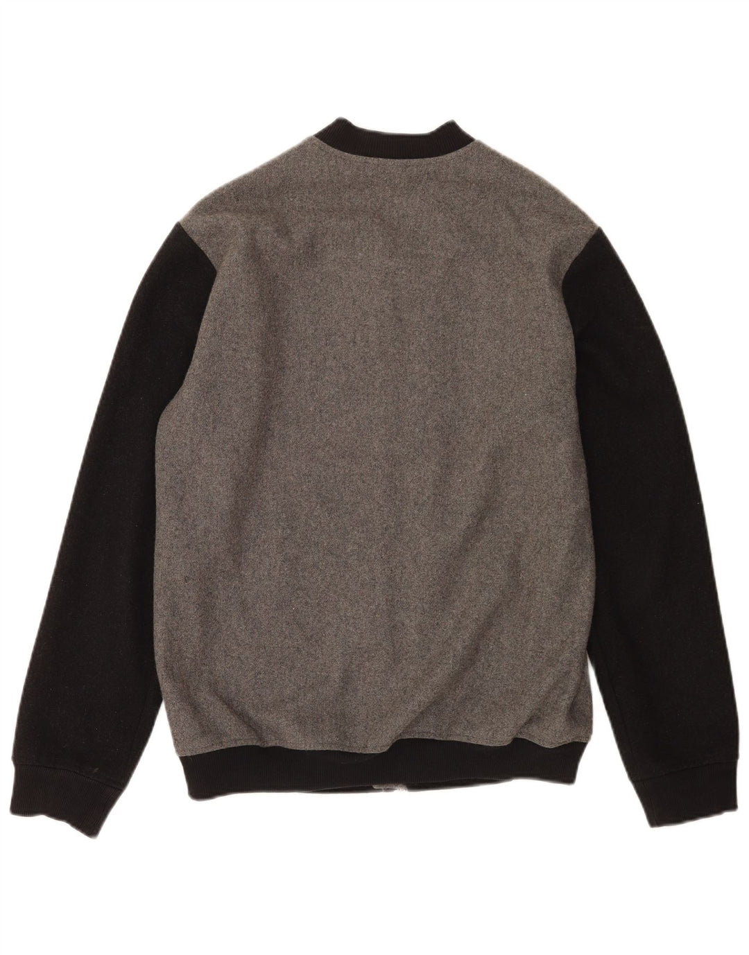 Gianni Lupo Chaqueta bomber para hombre UK 40 Large Lana gris color block