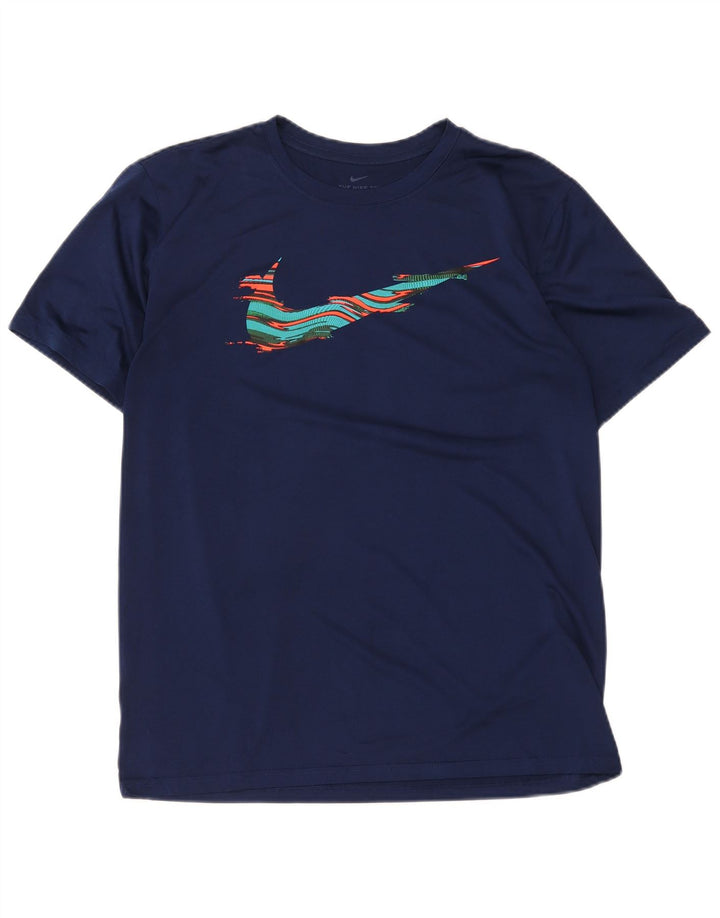 Nike Dri Fit Graphic Camiseta para hombre, talla grande, azul marino
