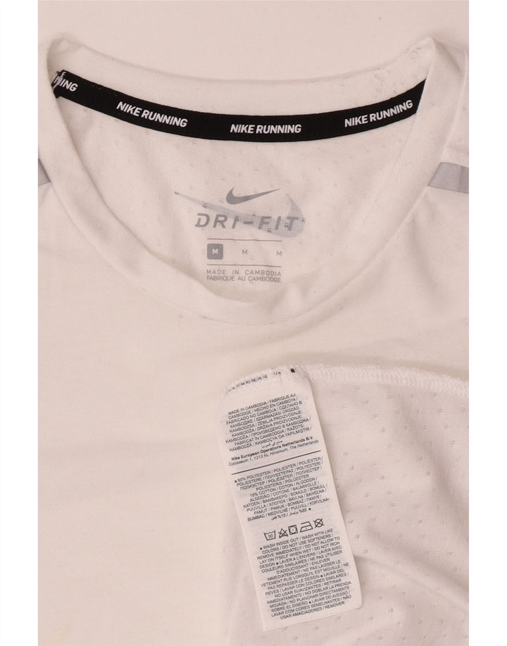 Camiseta Nike Dri Fit Graphic para hombre Top poliéster blanco mediano