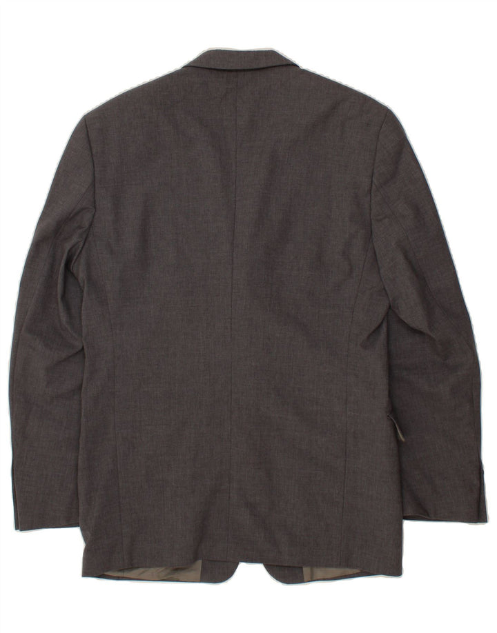 CARL GROSS Mens 3 Button Blazer Jacket UK 40 Large Grey Lambswool Vintage Carl Gross and Second-Hand Carl Gross from Messina Hembry 