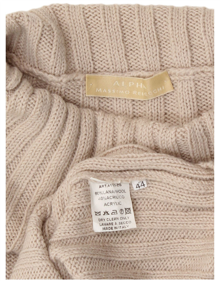 Massimo Rebecchi Suéter Alpha con cuello vuelto para mujer IT 44 Medium Beige