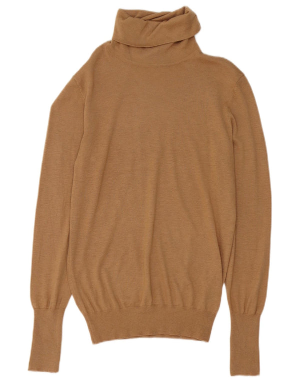 Zara Mujer Roll Neck Jumper Sweater UK 46 Large Marrón Modal