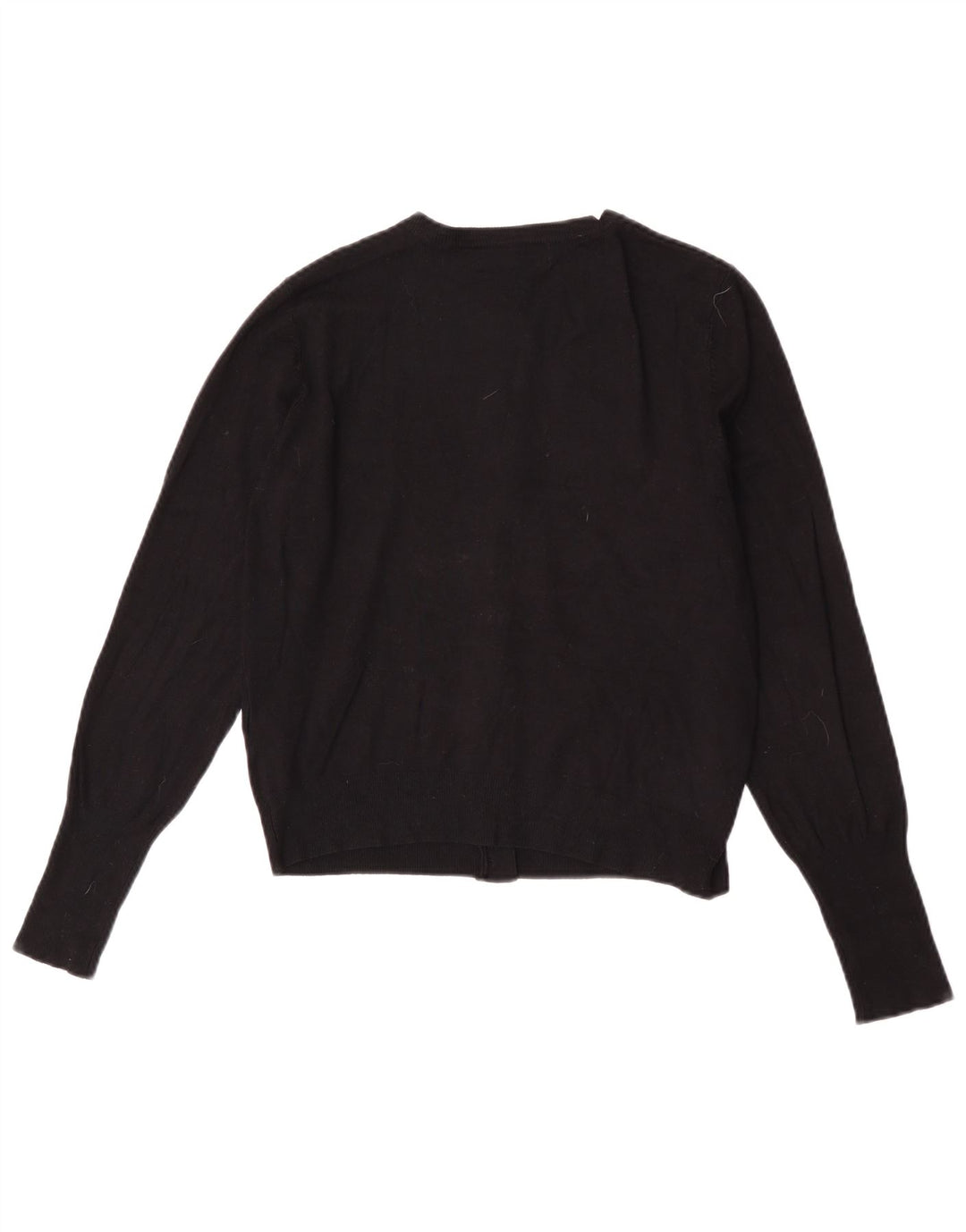 Marks & Spencer Suéter tipo cárdigan corto para mujer UK 42 Viscosa negra mediana
