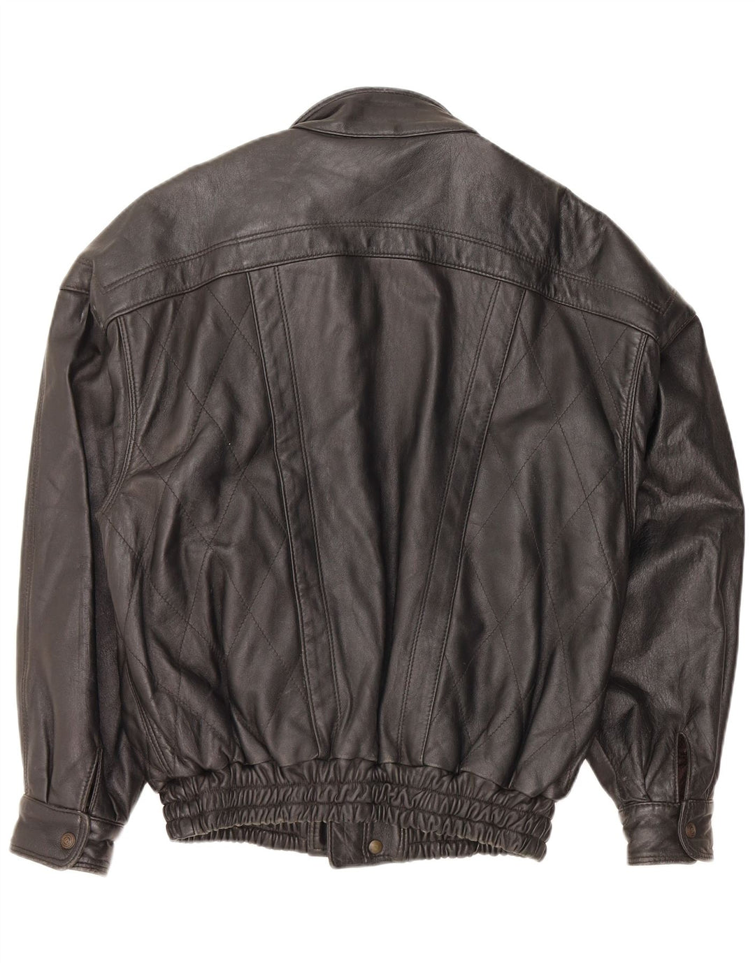 VINTAGE Chaqueta de cuero para hombre IT 50 Cuero negro grande