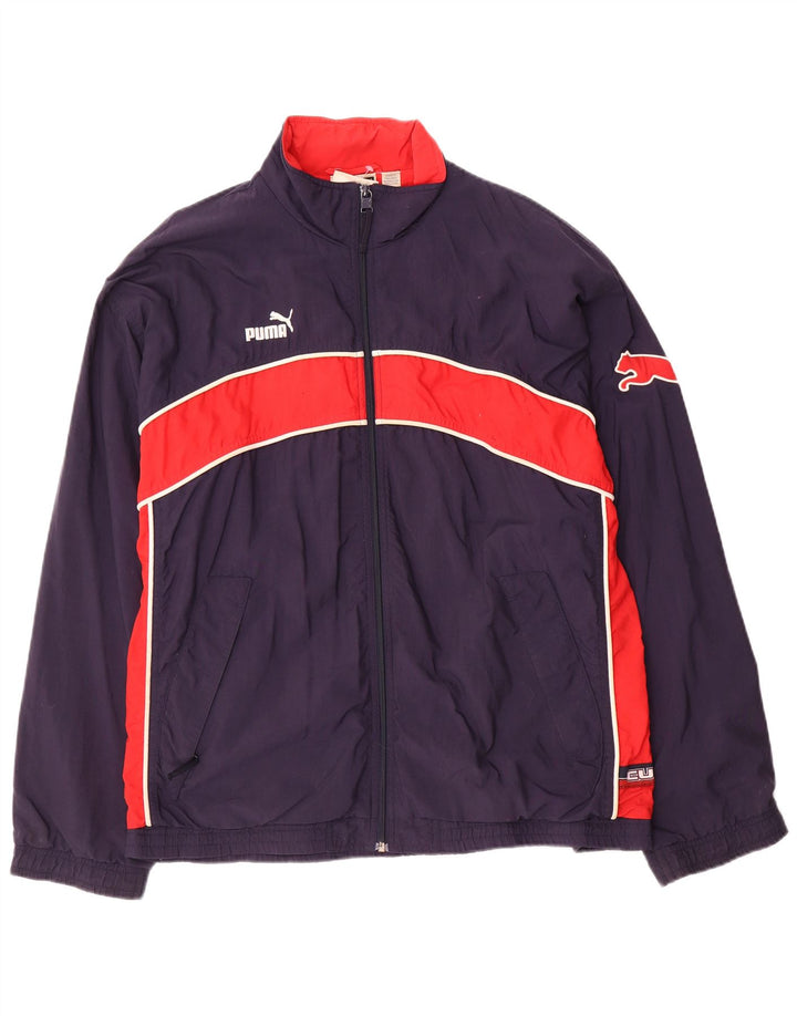 Puma Chaqueta de chándal para hombre, talla grande, color azul marino