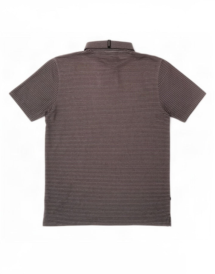 Polo Puma Hombre Grande Gris Rayas Poliéster