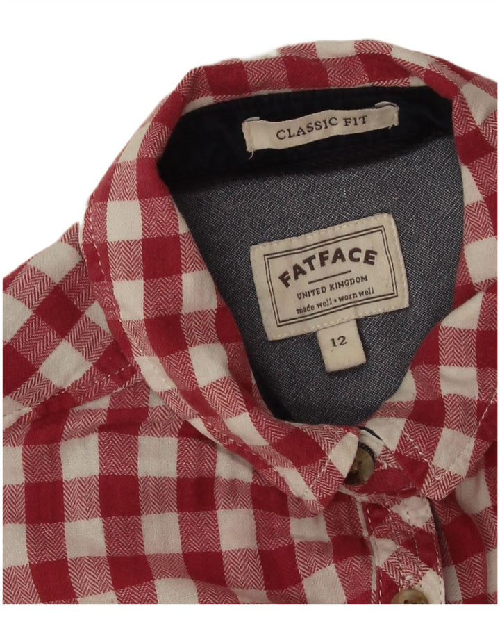 Camisa de franela de ajuste clásico para mujer de Fat Face UK 40 Medium Red Gingham