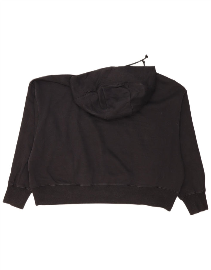 NIKE Womens Oversized Hoodie Jumper UK 14 Medium Black Cotton