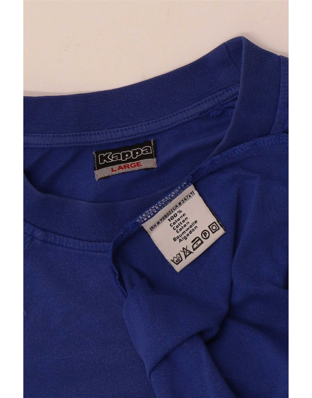 Camiseta Kappa Hombre Top Large Azul Algodón
