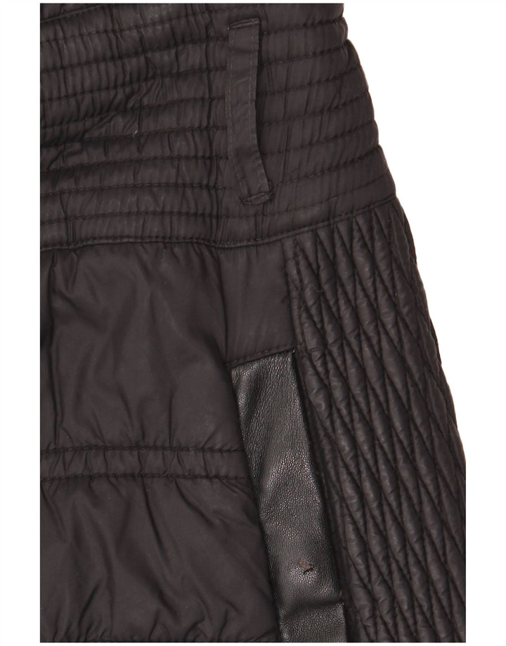 Karen Millen Abrigo acolchado para hombre UK 10 Small Poliamida negra