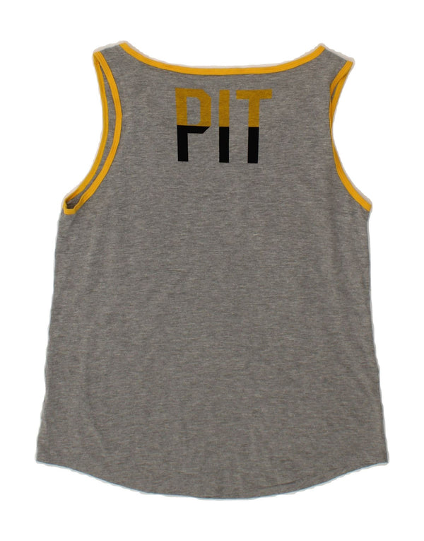 NIKE Womens Steelers Graphic Vest Top UK 14 Large Grey Cotton