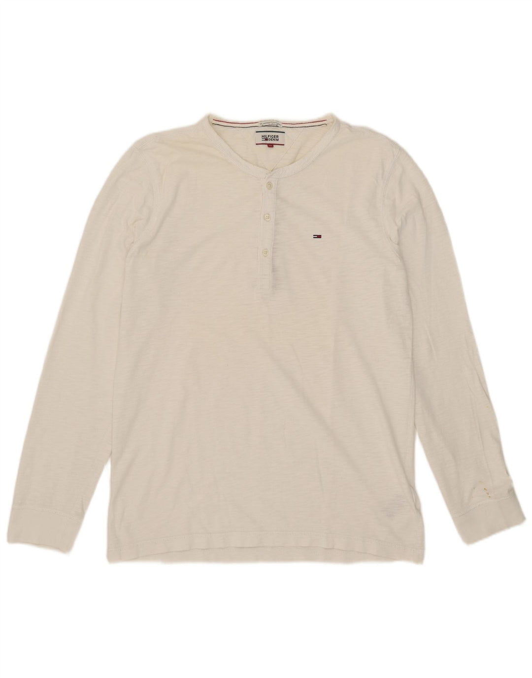 Tommy Hilfiger Camiseta Hombre Manga Larga XL Algodón Blanco