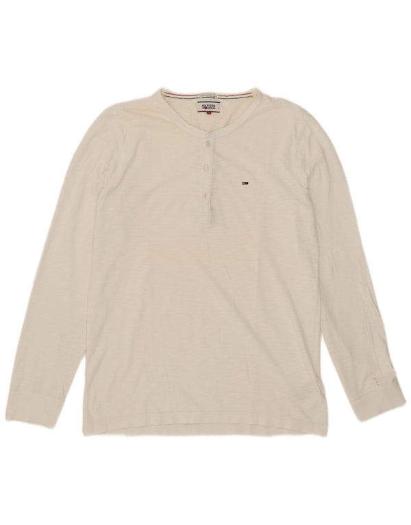 Tommy Hilfiger Camiseta Hombre Manga Larga XL Algodón Blanco