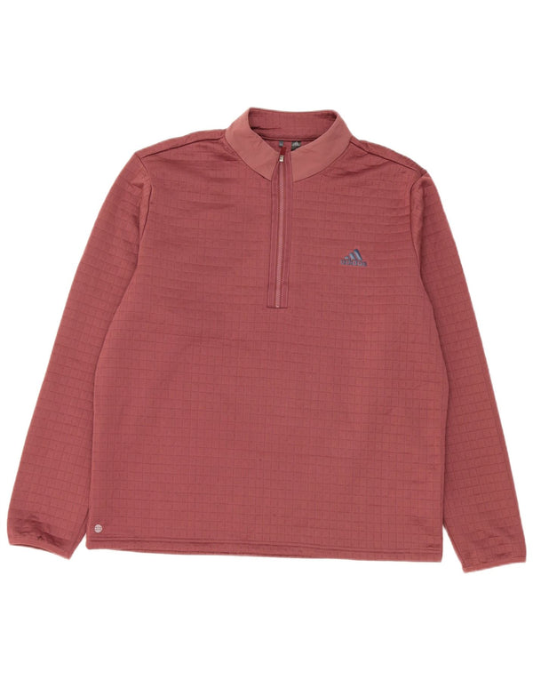 Adidas - Chándal con cremallera y cuello para hombre, talla grande, poliéster burdeos