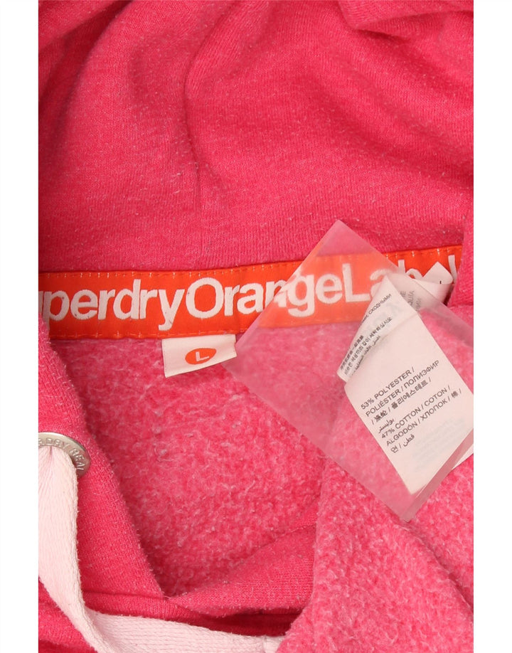 SUPERDRY Jersey con capucha para mujer UK 46 Large Pink Poliéster