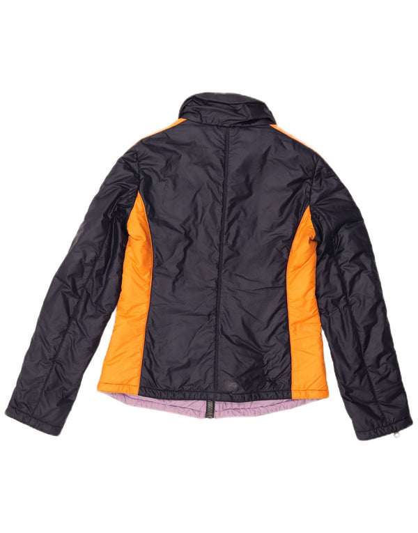 Belfe Chaqueta acolchada para mujer UK 10 Small Azul marino Colorblock