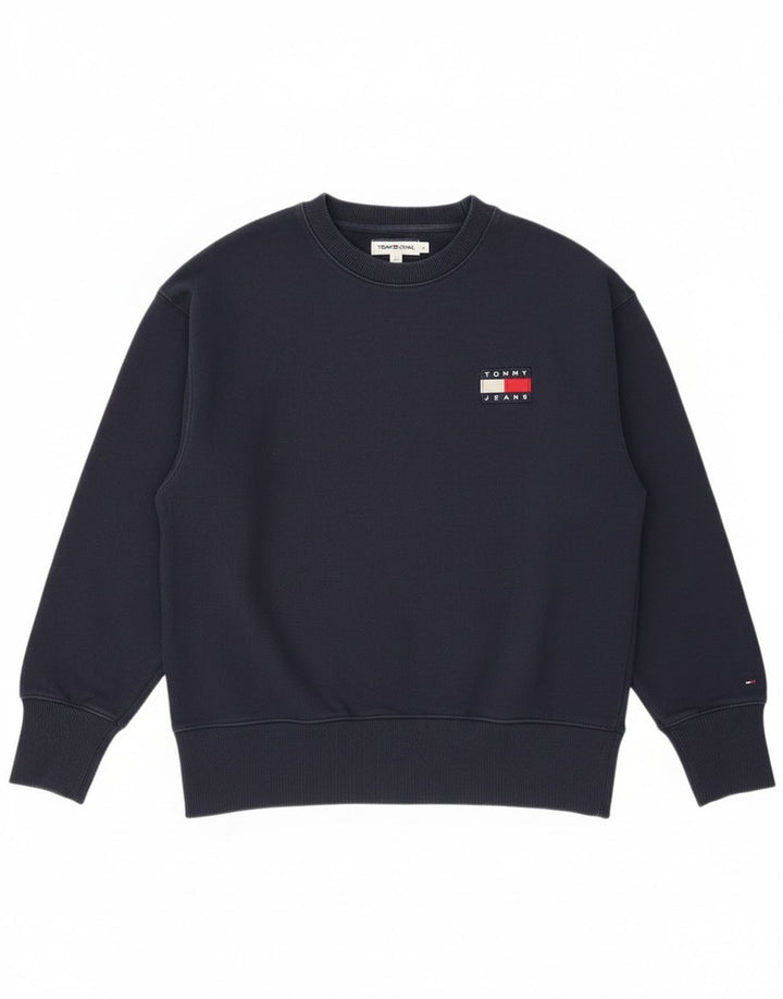 Tommy Hilfiger Hombre Sudadera Jumper Small Azul Marino Algodón