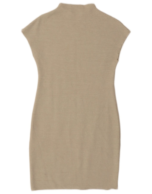 Zara Vestido tubo para mujer UK 44 Viscosa beige grande