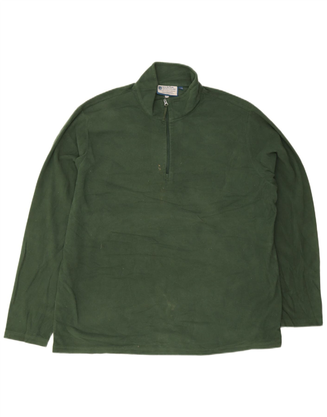 Jersey de forro polar con cuello y cremallera para hombre de Mountain Warehouse 2XL Poliéster verde