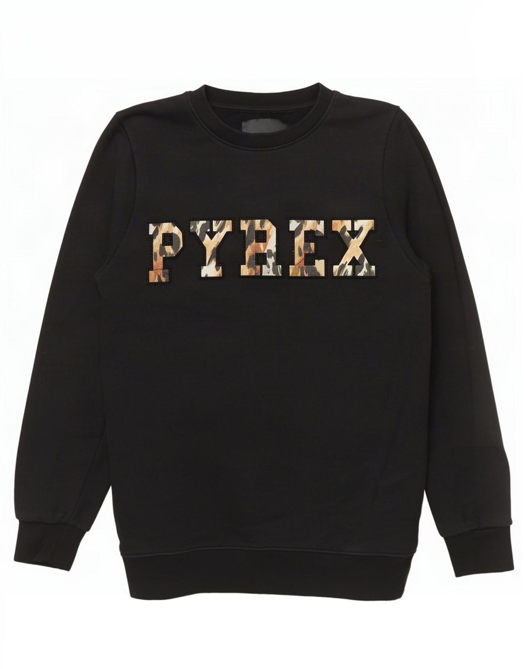 Pyrex Sudadera gráfica para mujer Jumper UK 6 XS Algodón negro
