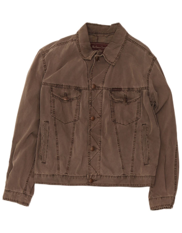 Marlboro Classics Chaqueta Bomber para Hombre UK 38 Algodón Marrón Medio
