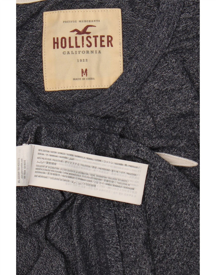 Hollister Hombre Graphic Top Manga Larga Algodón Moteado Azul Marino Medio