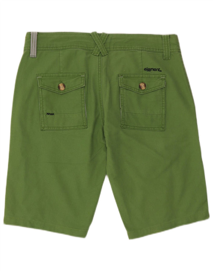 Pantalones cortos chinos Element W30 de algodón verde medio para hombre