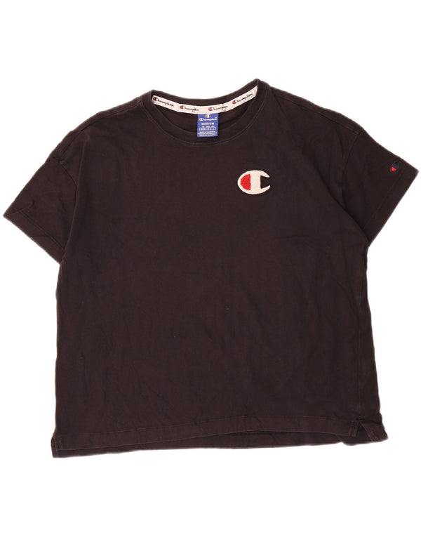 CHAMPION Camiseta para mujer Top UK 14 Medium Black Cotton