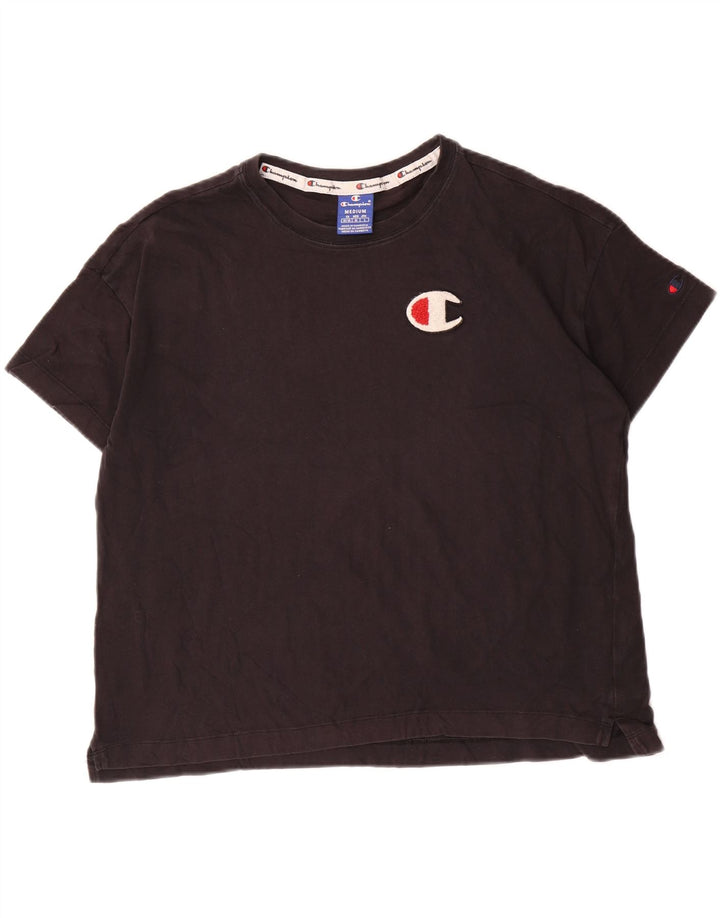 CHAMPION Camiseta para mujer Top UK 14 Medium Black Cotton