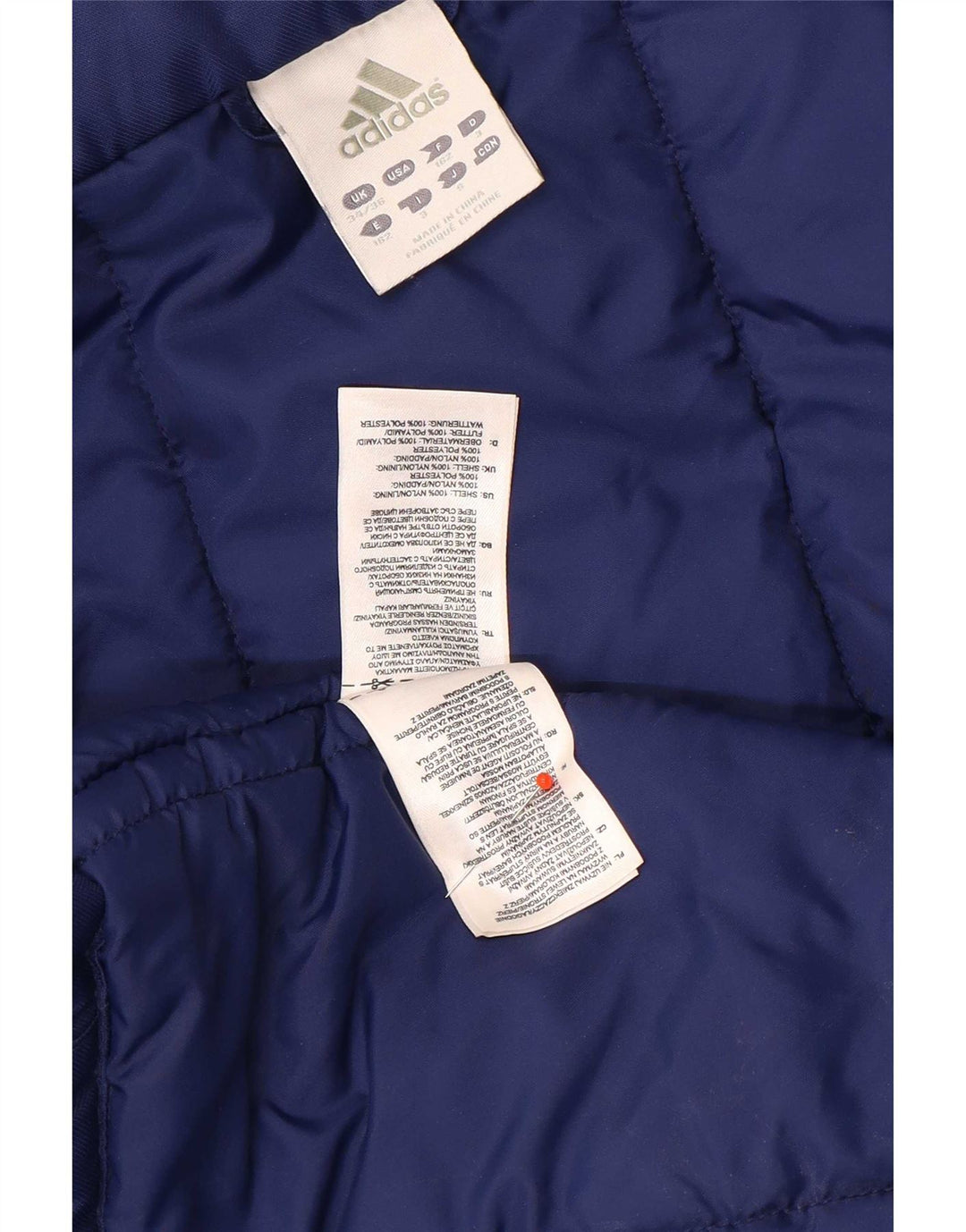 Adidas Abrigo acolchado para hombre UI 34/36 Small Blue Nylon