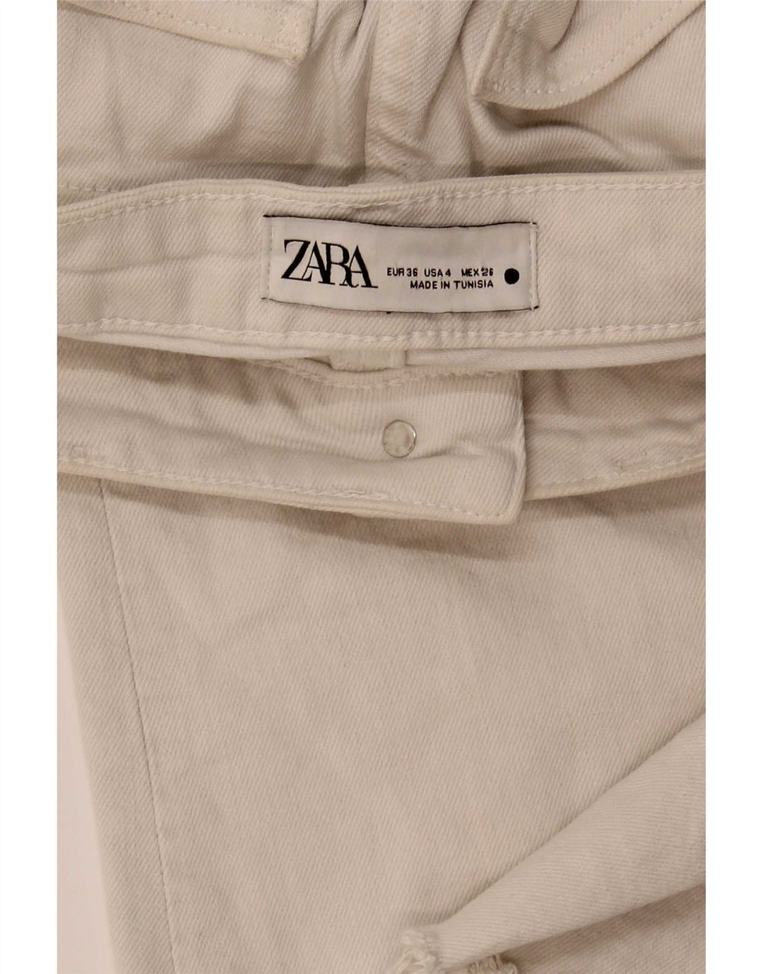 Zara Vaqueros Bootcut Mujer EU 36 XS W26 L28 Blanco Roto