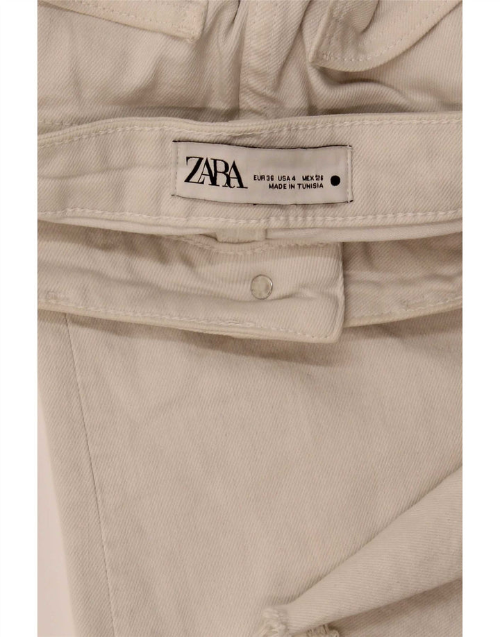 Zara Vaqueros Bootcut Mujer EU 36 XS W26 L28 Blanco Roto